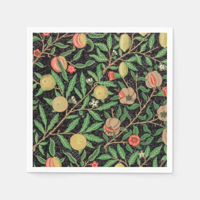 PAPER NAPKIN : WILLIAM MORRIS : POMEGRANATES (Front)
