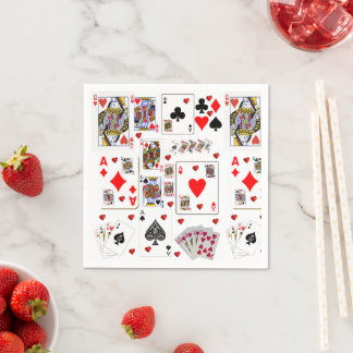 Paper Napkins, Ace Playing Cards Napkin