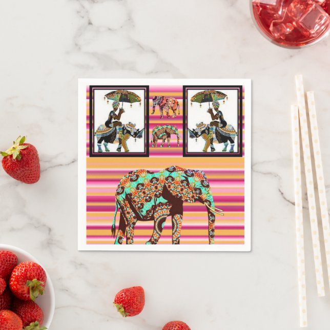 Paper Napkins, African Elephant Women Napkin (Insitu)
