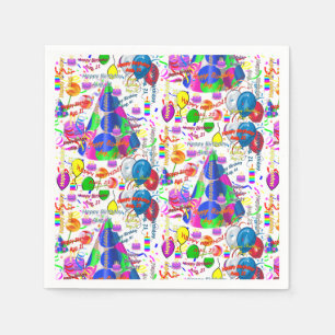 Paper Napkins August, 21 Birthday