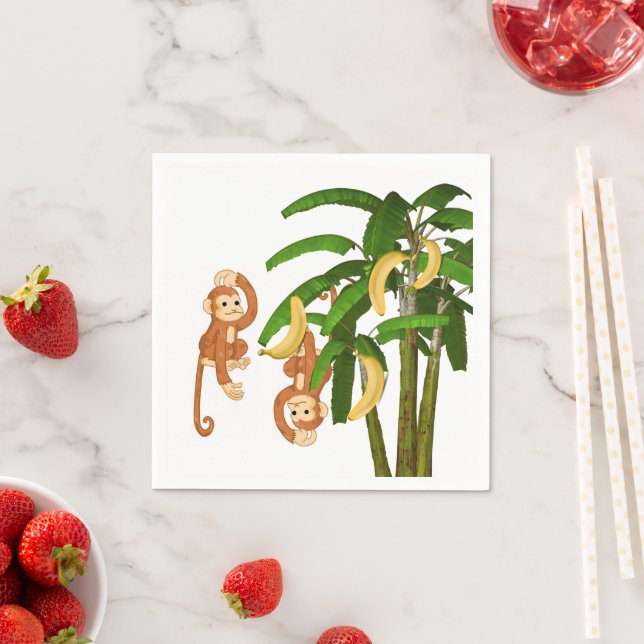 Paper Napkins, Banana Tree Monkeys Napkin (Insitu)