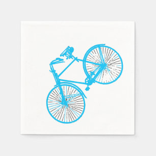 paper napkins bike bicycle white blue