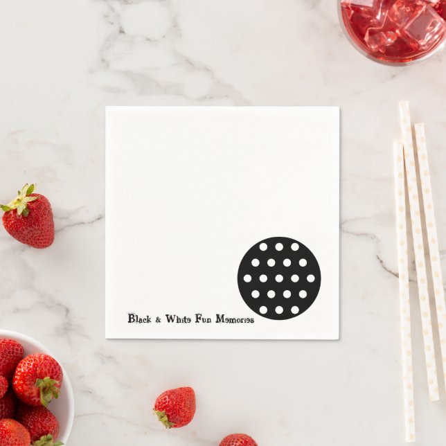 Paper Napkins, Black & White Fun Memories  Napkin (Insitu)