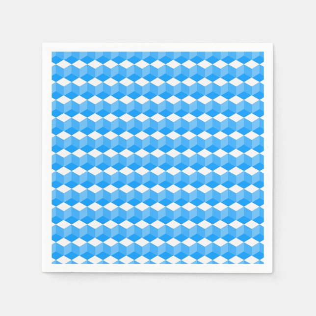 Paper Napkins - Block Pattern in Three Shades (Front)