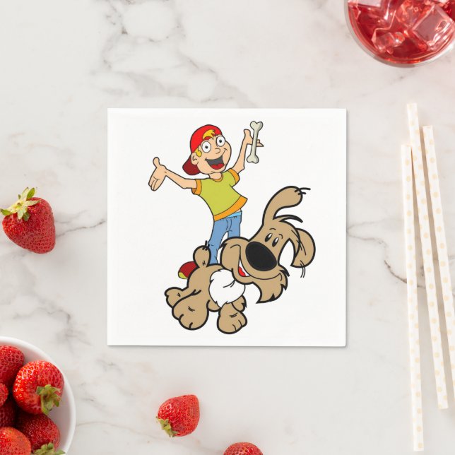 Paper Napkins, Boy Dog Bone Napkin (Insitu)