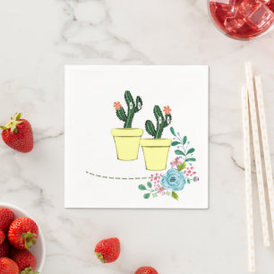 Paper Napkins, Cactus Napkins Floral