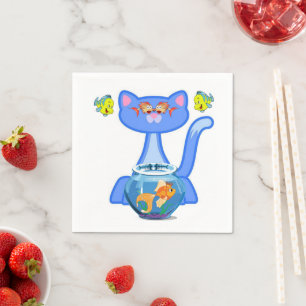 Paper Napkins, Cat Fish Napkin