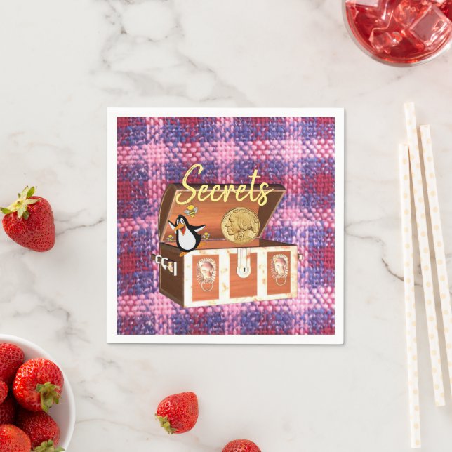 Paper Napkins, Chest Penguin Napkin (Insitu)