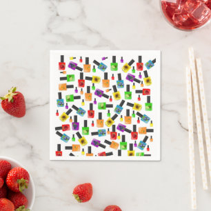 Paper Napkins, Colorful Nail Polish Napkin
