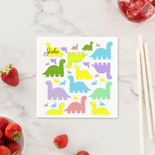Paper Napkins, Colourful Dinosaur Napkin