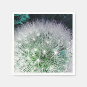 Paper napkins cool green dandelion