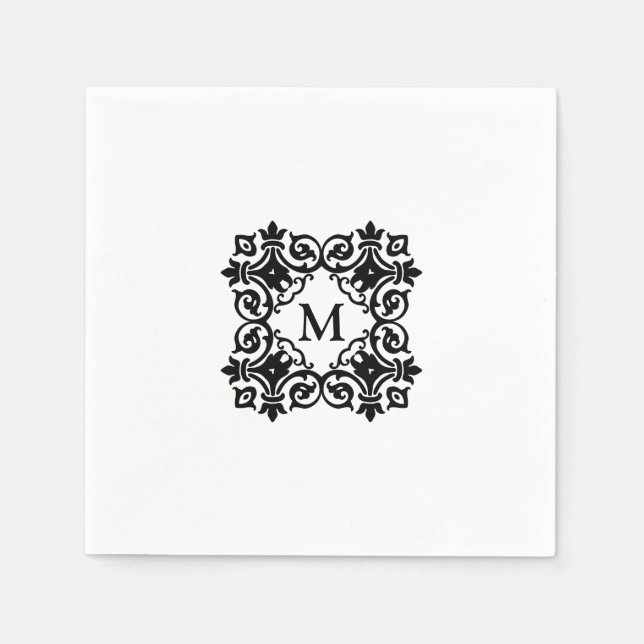 Paper Napkins-Custom Letter Napkin (Front)