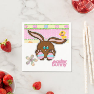 Paper Napkins, Easter Bunny Eggs Napkin