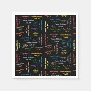 Paper Napkins February, 28 Birthday