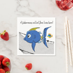 Paper Napkins, Fisherman Fishing Napkins