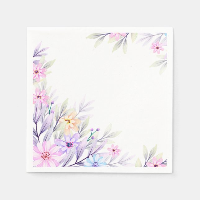 Paper Napkins-Floral Print Napkin (Front)