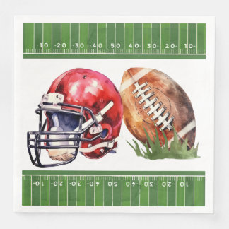 Paper Napkins Football Birthday Party Decor