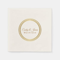 Paper Napkins-Gold Eternal Circle Napkins