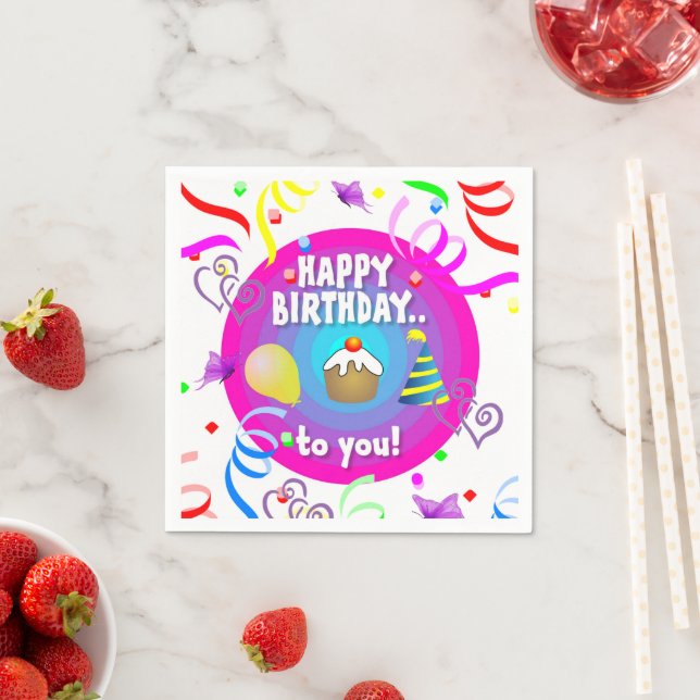 Paper Napkins, Happy Birthday to you Napkin (Insitu)