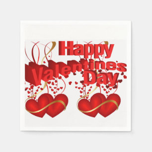 Paper Napkins Happy Valentine's Day 