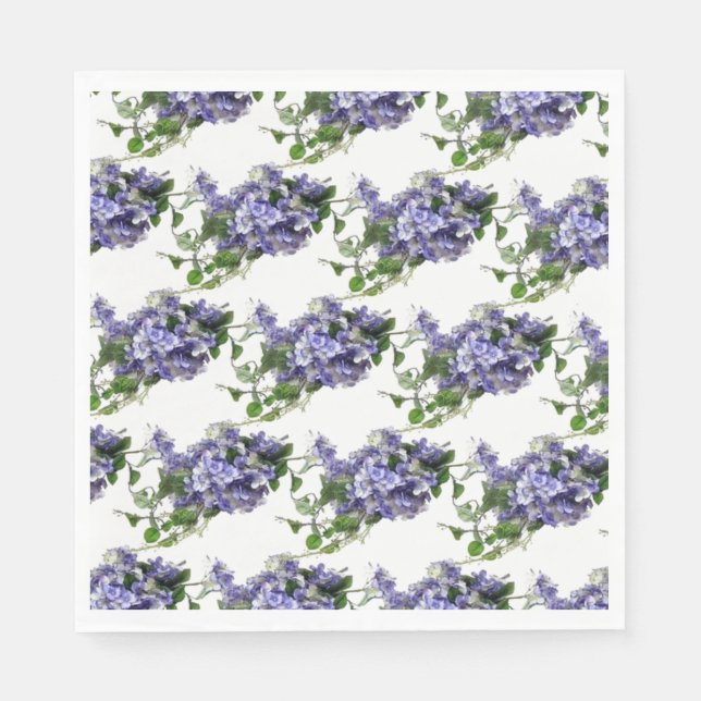 Paper Napkins- Hydrangeas Napkins (Front)