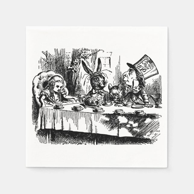 Paper Napkins illustration Alice in Wonderland (Front)