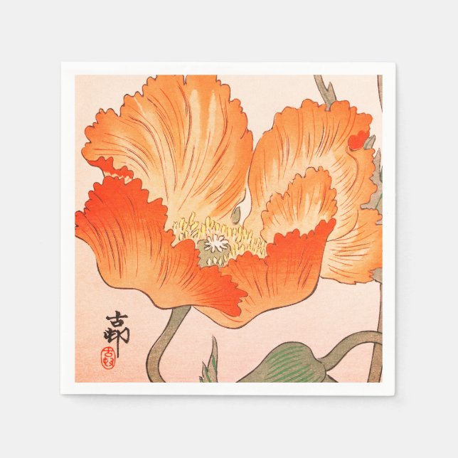 PAPER NAPKINS JAPANESE POPPY (Front)