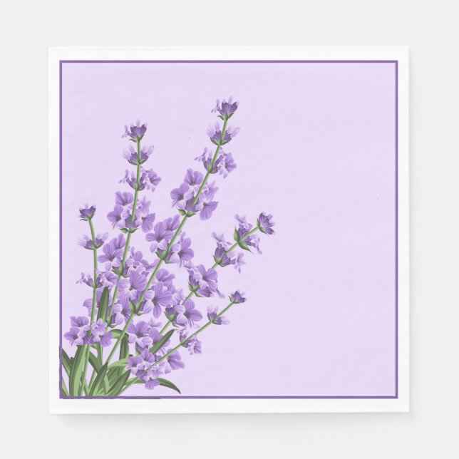Paper Napkins-Lavender Napkin (Front)