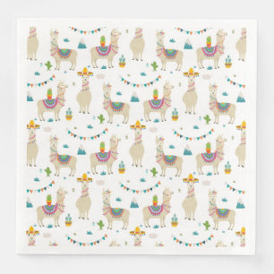 Paper Napkins - Llama Garden Party