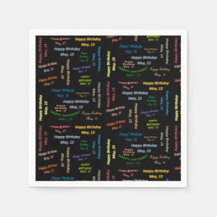 Paper Napkins May, 15 Birthday