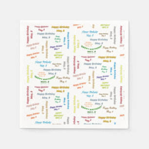 Paper Napkins May, 8 Birthday