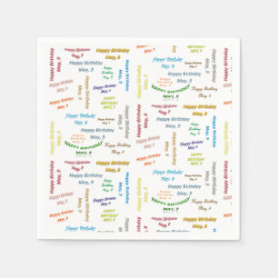 Paper Napkins May, 9 Birthday