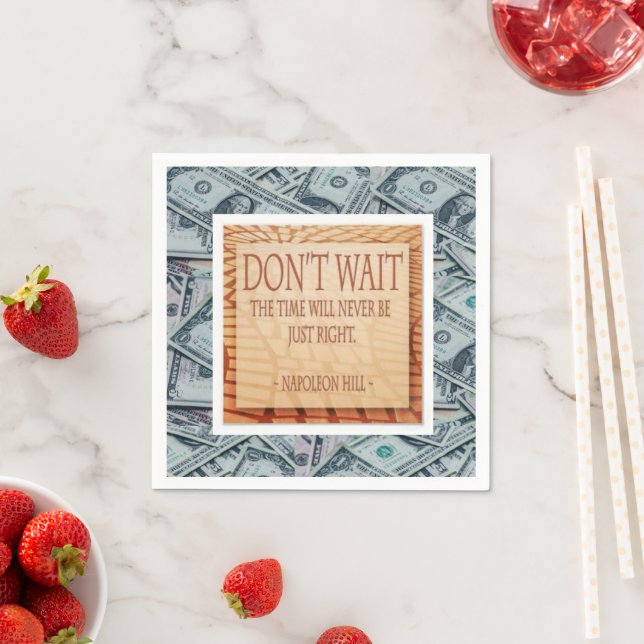 Paper Napkins, Money Napoleon Hill Napkin (Insitu)