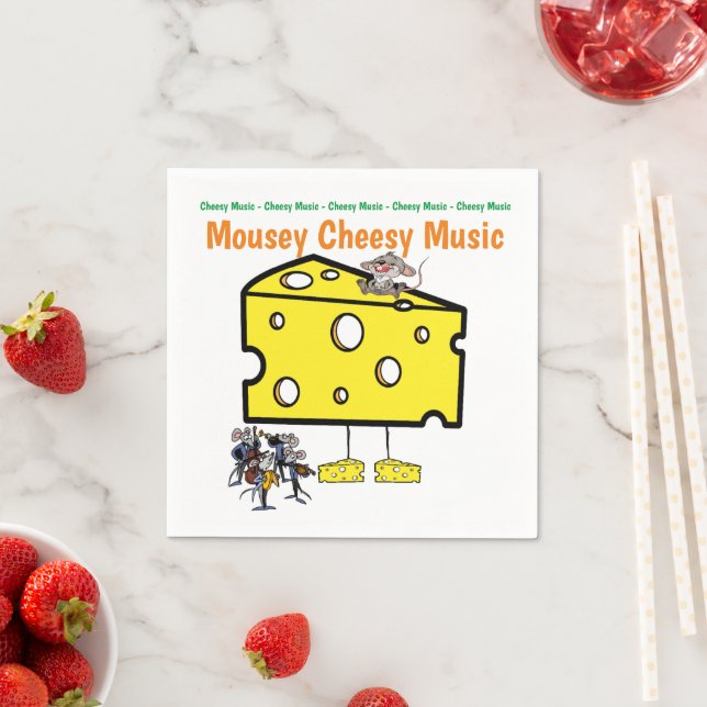 Paper Napkins, Mousey Cheesy Music  Napkin (Insitu)