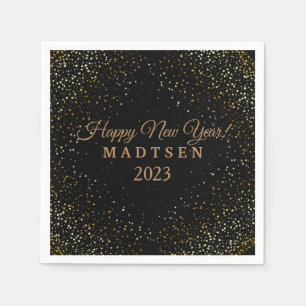 Paper Napkins-New Year-Gold Stars  Napkin