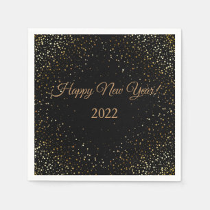 Paper Napkins-New Year-Gold Stars Napkins