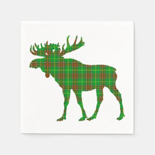 paper napkins  Newfoundland Tartan plaid moose
