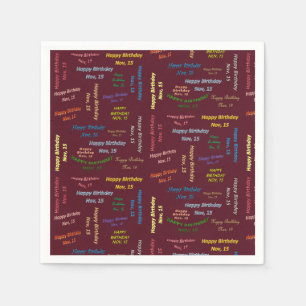 Paper Napkins November, 15 Birthday