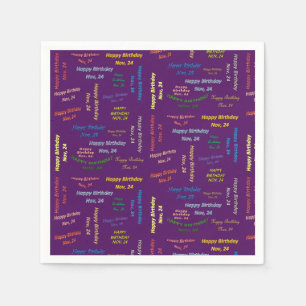 Paper Napkins November, 24 Birthday