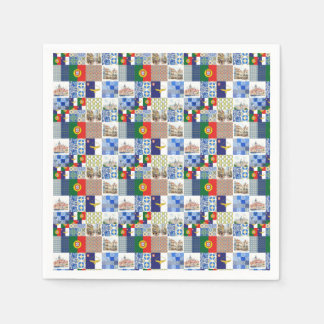 Paper Napkins of Portugal Flag and Azores Flag