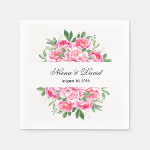 Paper Napkins-Pink Peonies Napkin