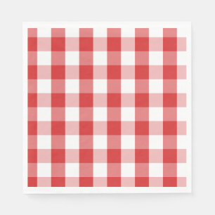 Paper Napkins-Red Chequered Board Napkin