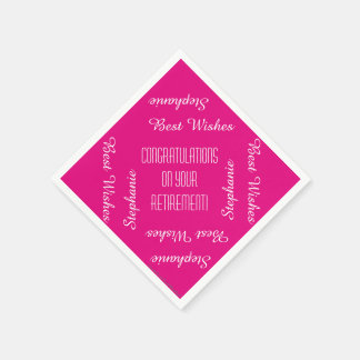 Paper Napkins, Retirement Party Repeating Names Napkin