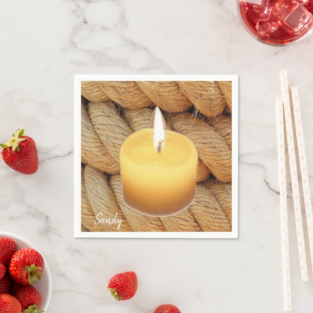 Paper Napkins, Rope Candle Napkin (Insitu)