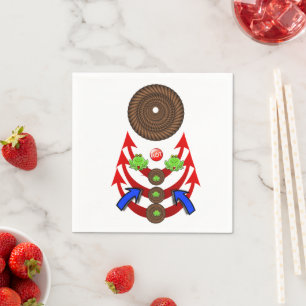 Paper Napkins, Rope Green Frogs Napkin