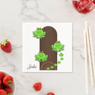 Paper Napkins, Rope Green Frogs Napkin