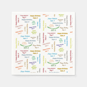 Paper Napkins September, 8 Birthday