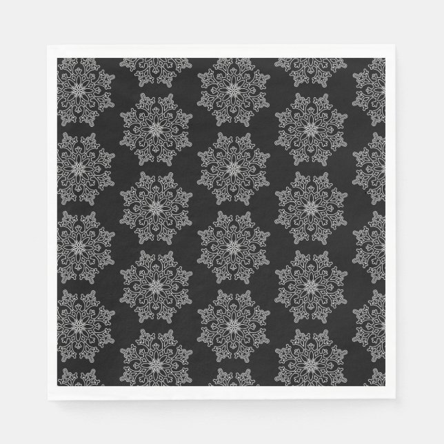 Paper Napkins- Snowflakes Napkin (Front)