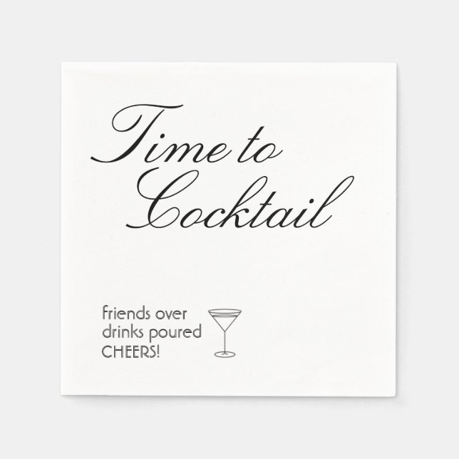 Paper Napkins, Standard Cocktail Napkin (Front)