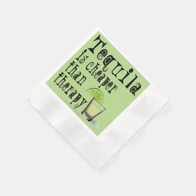 PAPER NAPKINS - TEQUILA, CHEAPER THAN THERAPY (Corner)